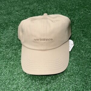 New Balance Slideback Hat Tan One Size Adjustable Embroidered 6 Panel